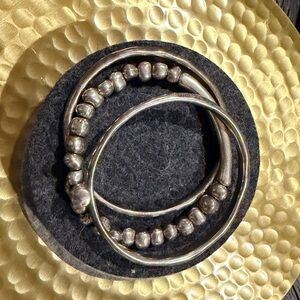 Elegant Silver Bracelet Set